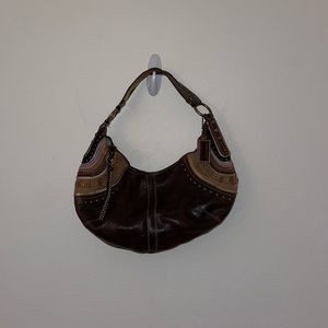 Coach Grommet Boho Brown Leather Designer Quality Small Quality Handbag